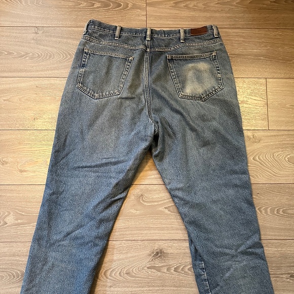 L.L. Bean Vintage Blanket Lined Warm Faded Jeans - Picture 2 of 7
